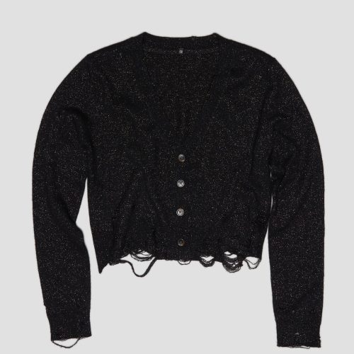 r13 baby cardigan black glitter 38213560467625