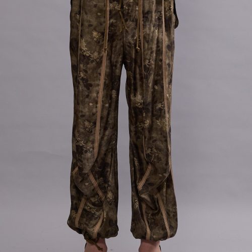 r13 balloon pants with double seam olive floral 41013131215017