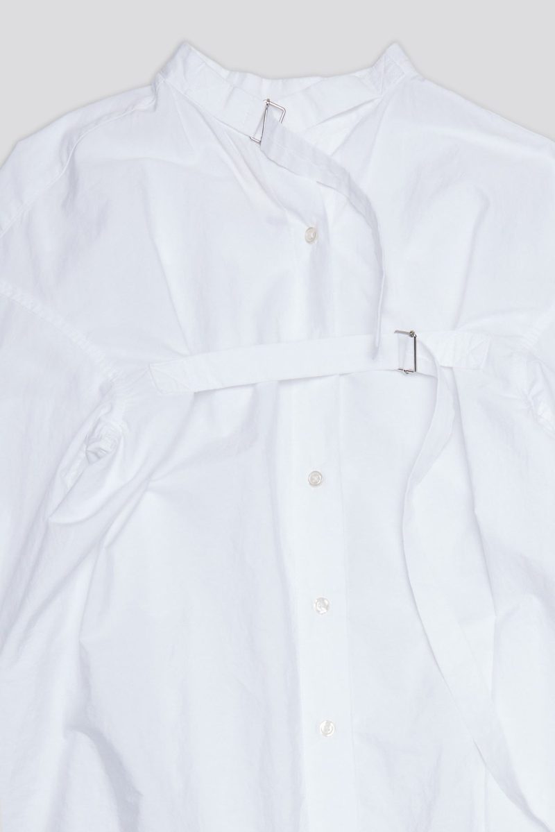 r13 belted button up white 38642264408233