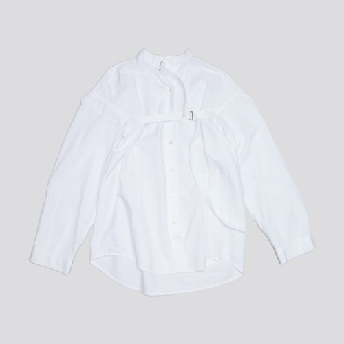 r13 belted button up white 38642264473769