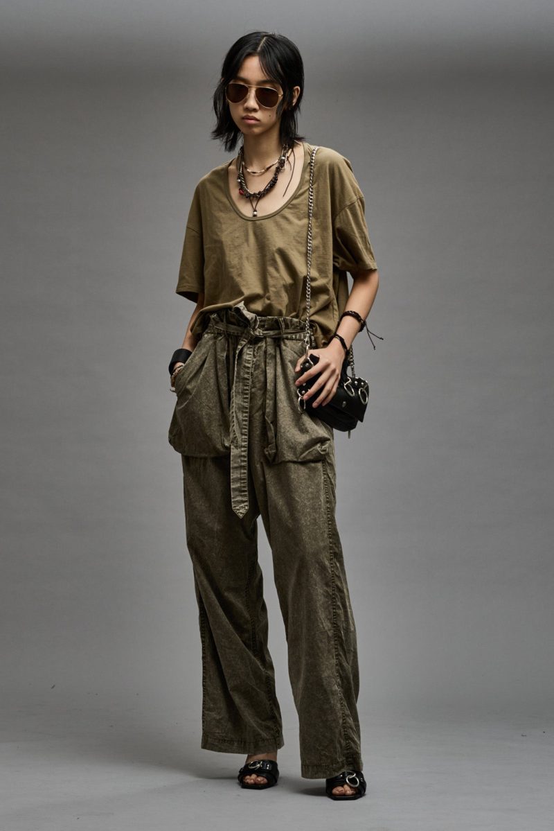 r13 belted utility pant olive garment dye 38947015590057