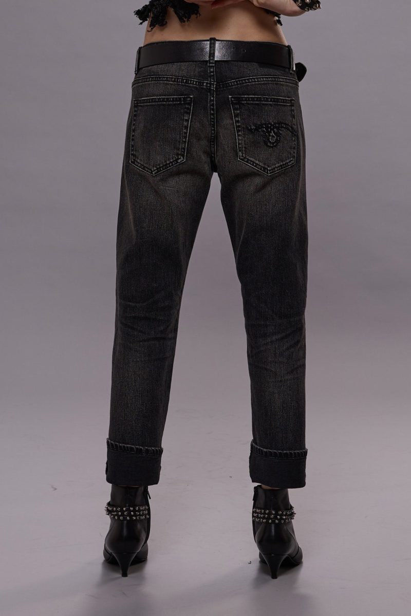 r13 boy straight kennet black stretch 40112631382185