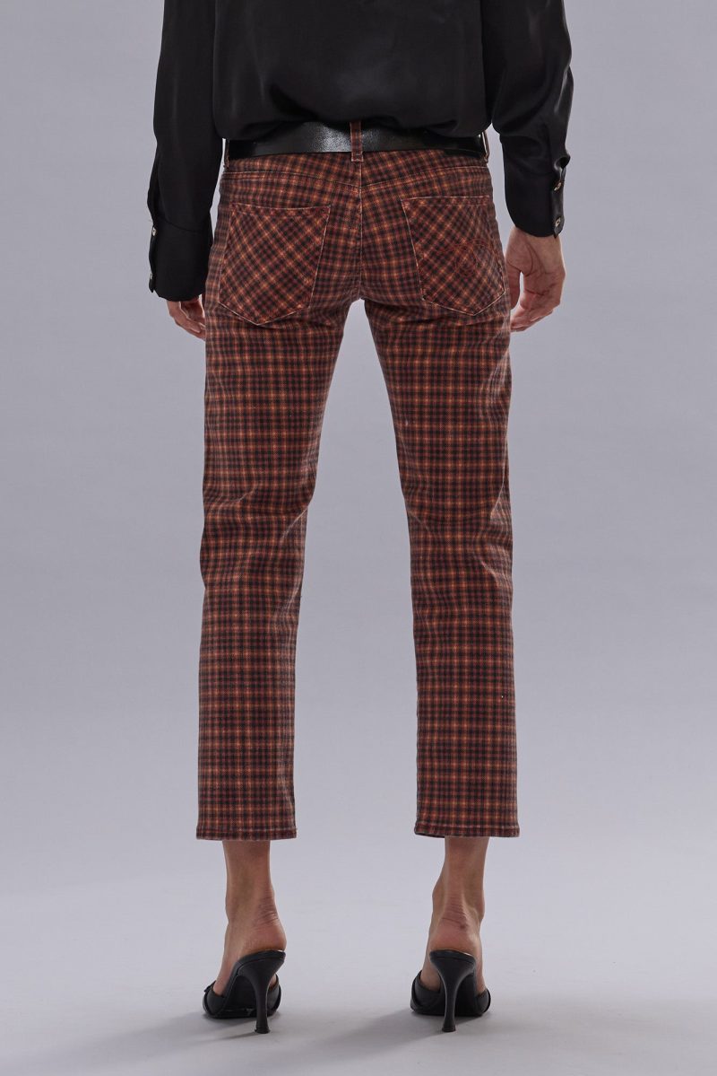 r13 boy straight printed auburn plaid 40630359031977