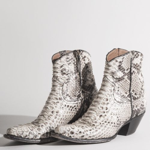 COWBOY ANKLE BOOT - BROWN SNAKE - R13