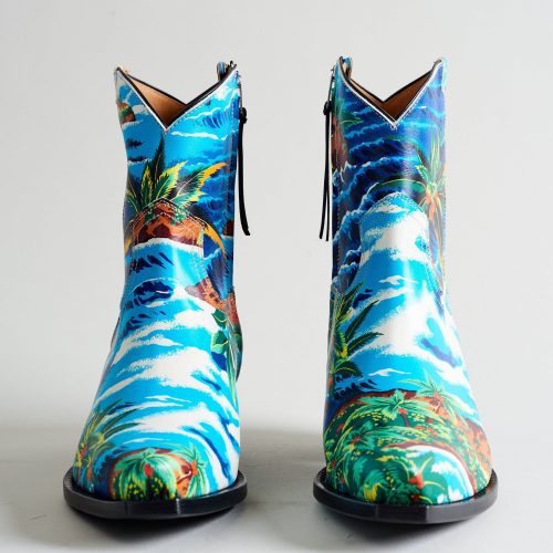 r13 cowboy ankle boot turquoise wave 37294956904617