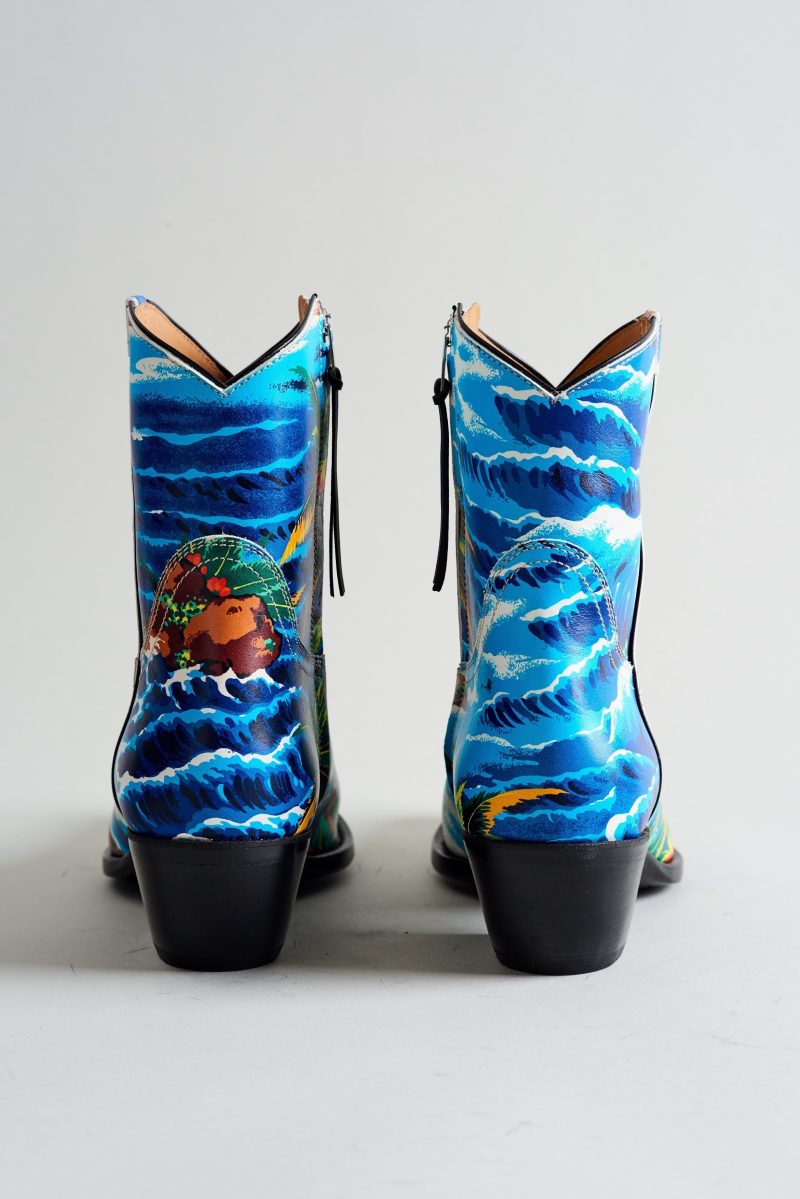 r13 cowboy ankle boot turquoise wave 37294956937385