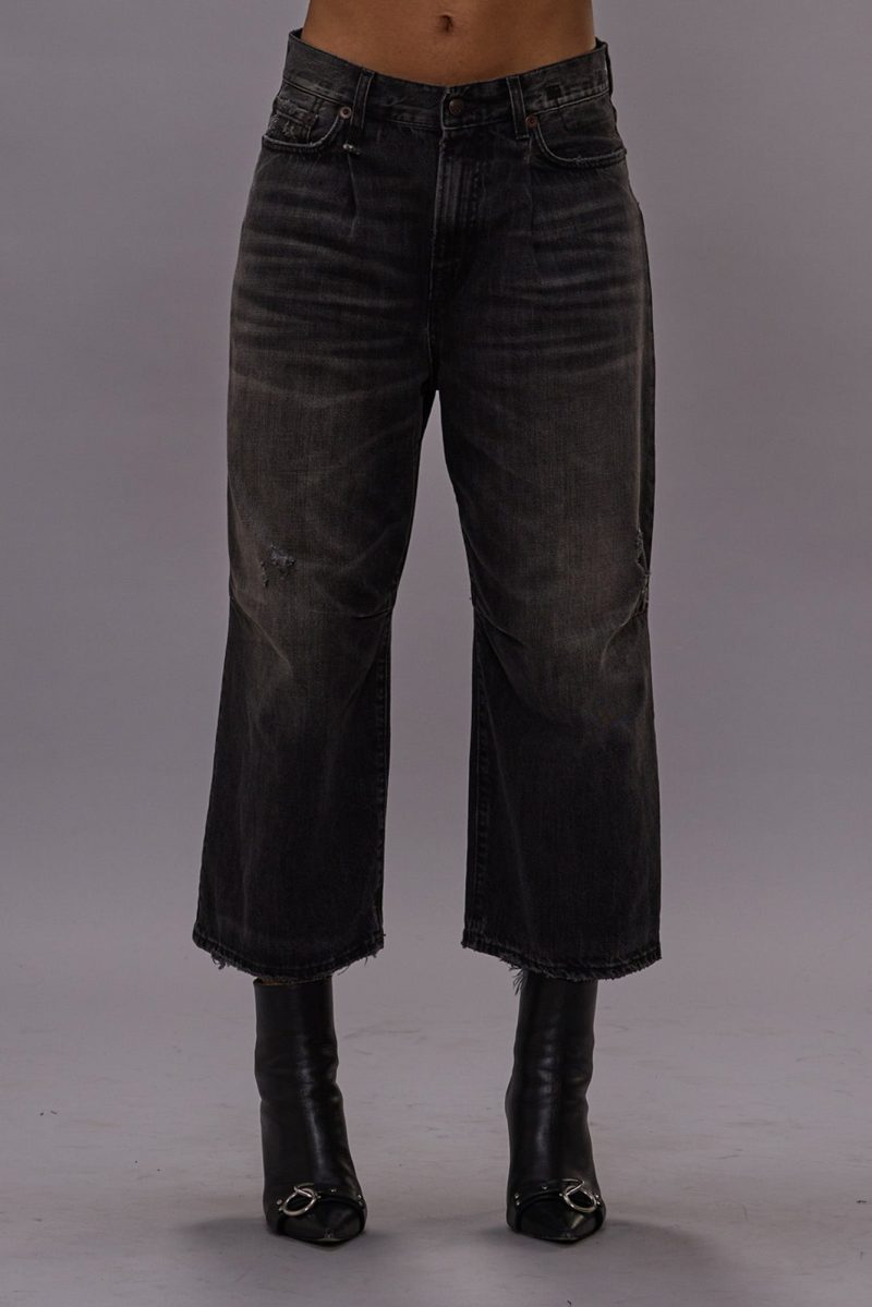 r13 crop wide leg jean wilson black 41013813837993