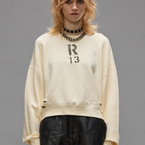 r13 cropped r13 crewneck natural 39668347044009