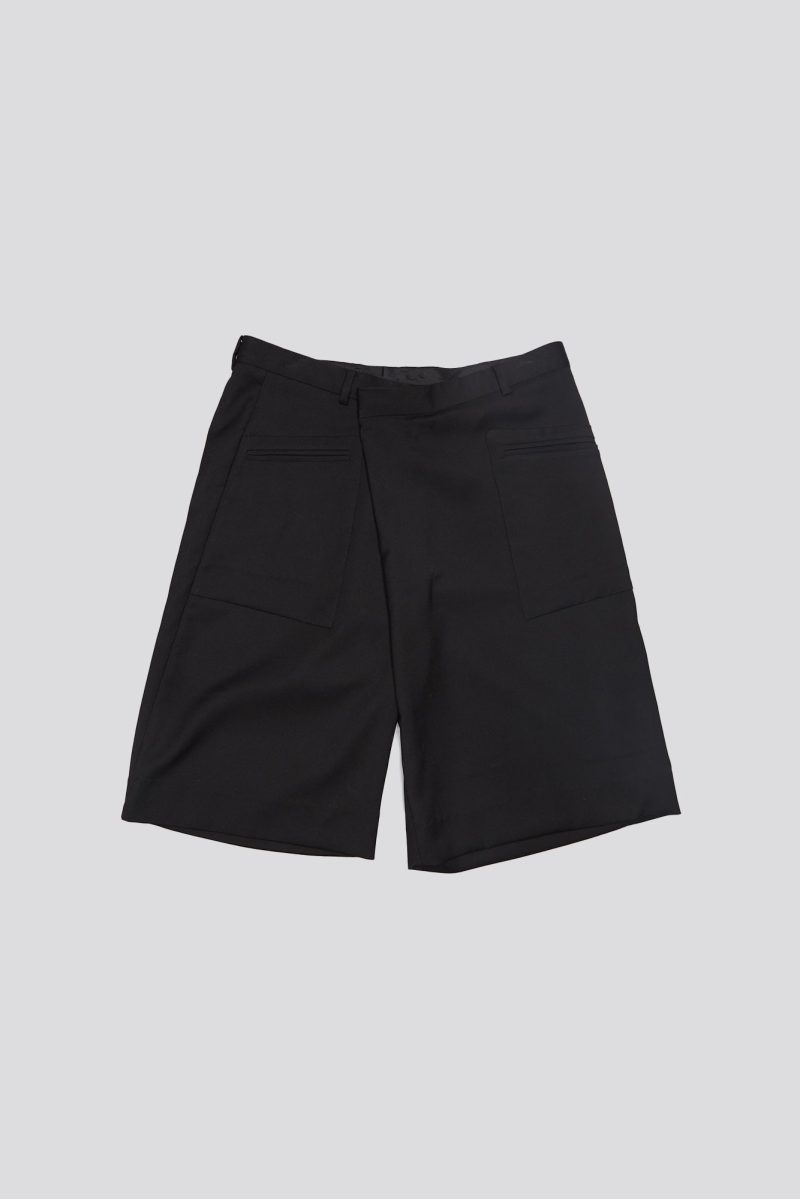 r13 crossover knee length shorts black 41031002489001