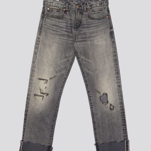 r13 cuffed romeo jean hayne selvedge black 39770493190313