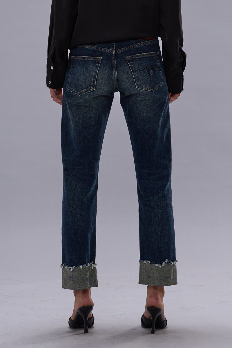 r13 cuffed romeo jean winnett selvedge blue 41013176926377