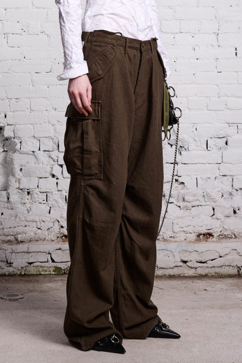 r13 damon cargo pant olive cashmere denim 38213563547817