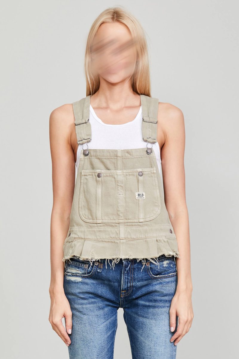 r13 damon overall bib khaki 37264589422761