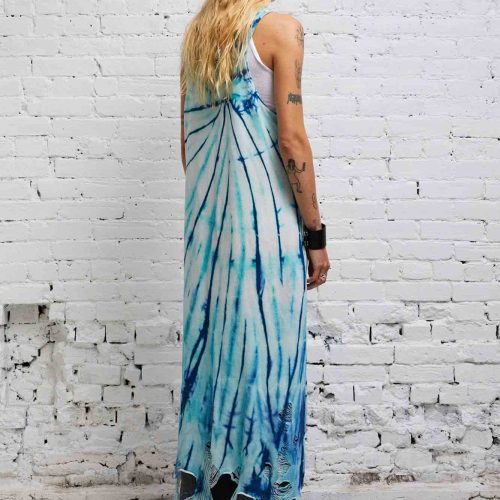 r13 destroyed knit tank dress blue tie dye 37614320353449