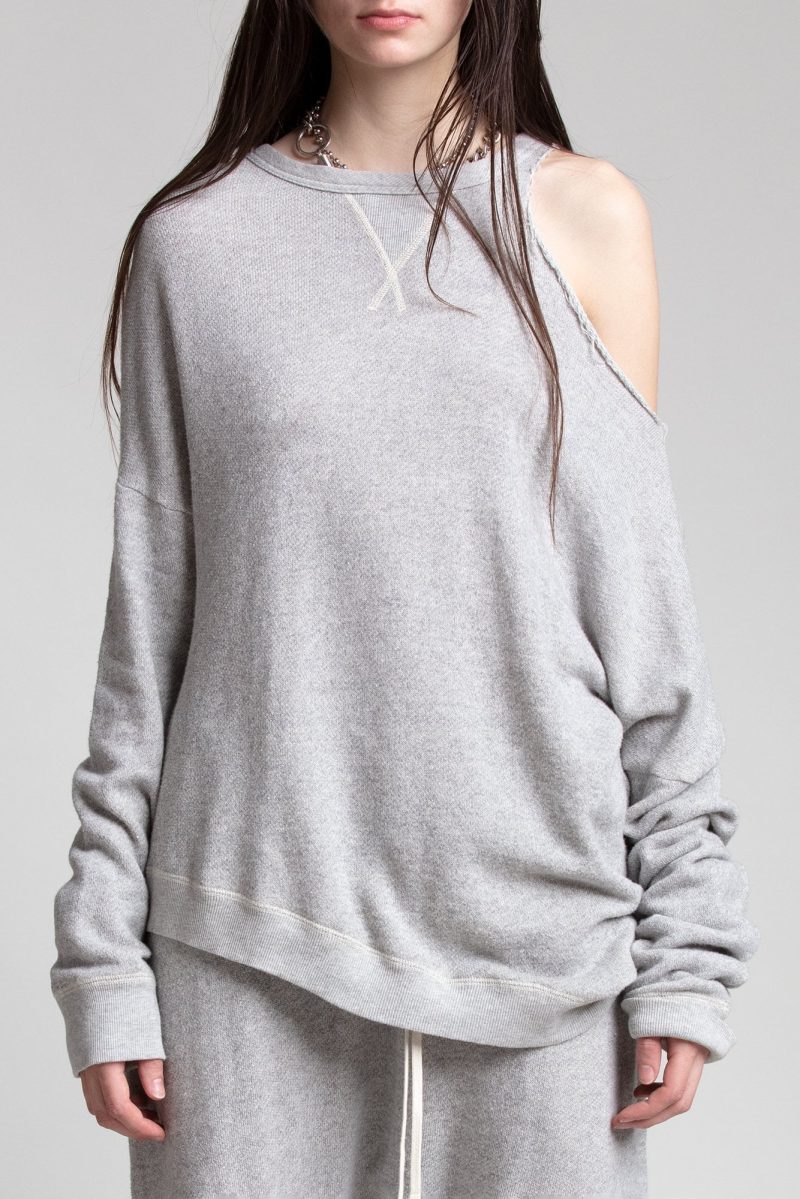 r13 distorted sweatshirt heather grey 37281355235497