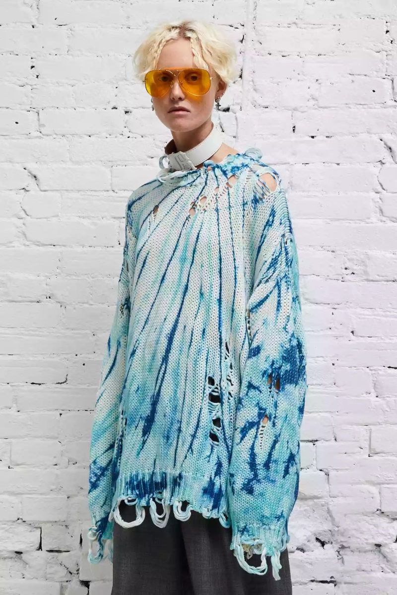 r13 distressed oversized pullover blue tie dye 37614324285609