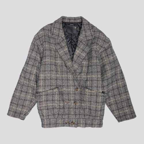 r13 double breasted jacket grey plaid 40355363487913