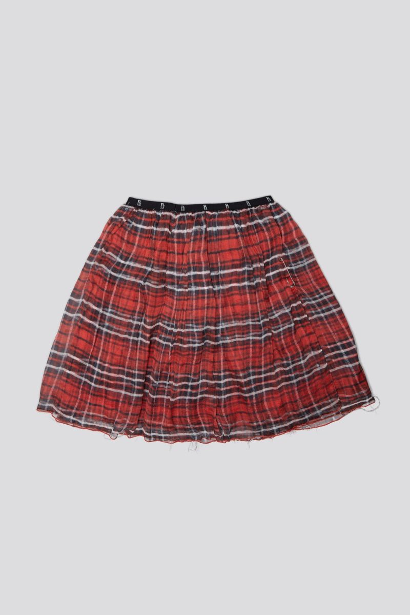 r13 double layer kilt skirt red plaid 38951832256681