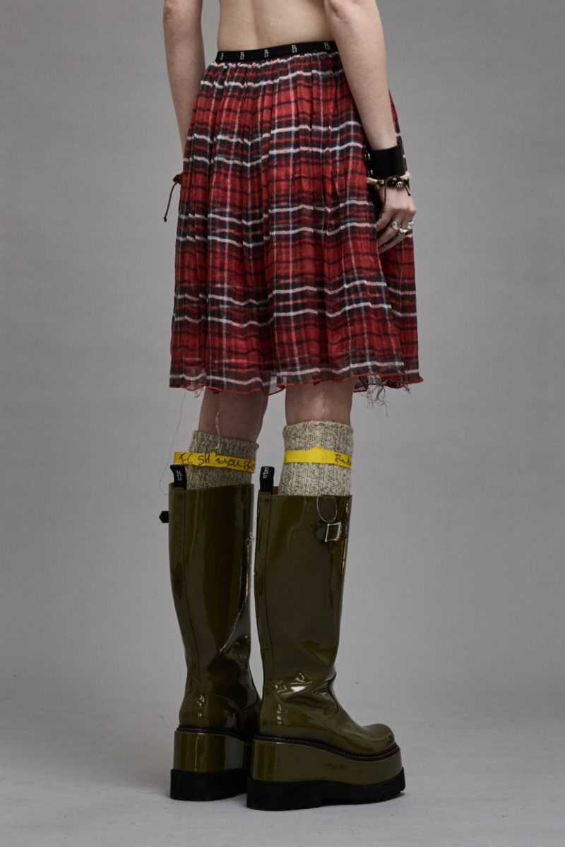 r13 double layer kilt skirt red plaid 39072746111145