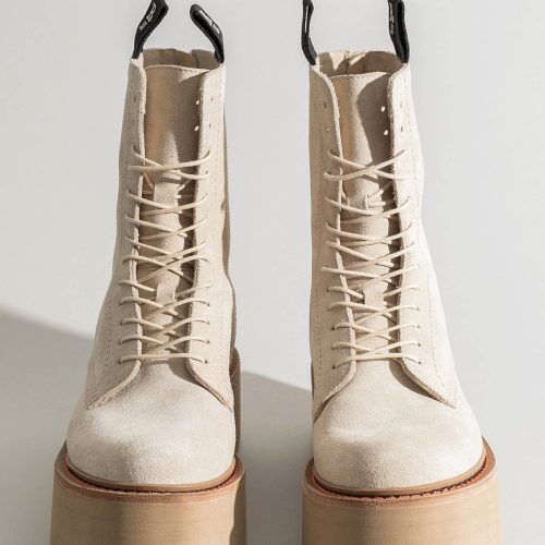 r13 double stack boot khaki suede 3765437857863