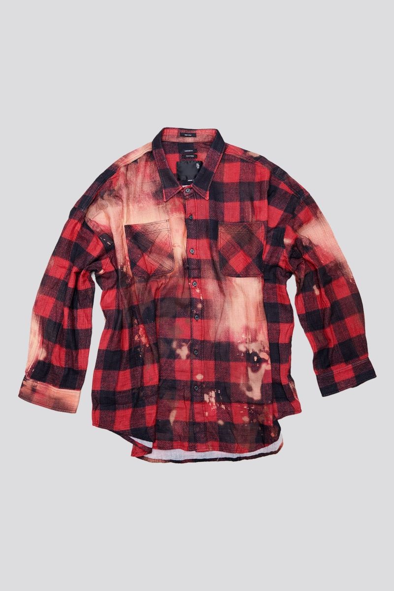 r13 drop neck workshirt red buffalo overdye 38215958692009