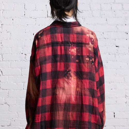 r13 drop neck workshirt red buffalo overdye 38278633455785