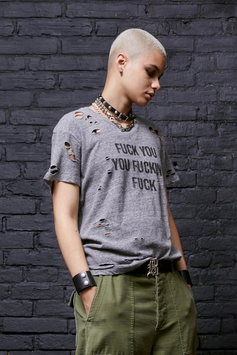 r13 f u ripped boy t heather grey 36752109568169