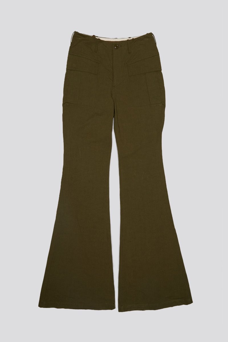 r13 flare leg pant olive 41031365263529