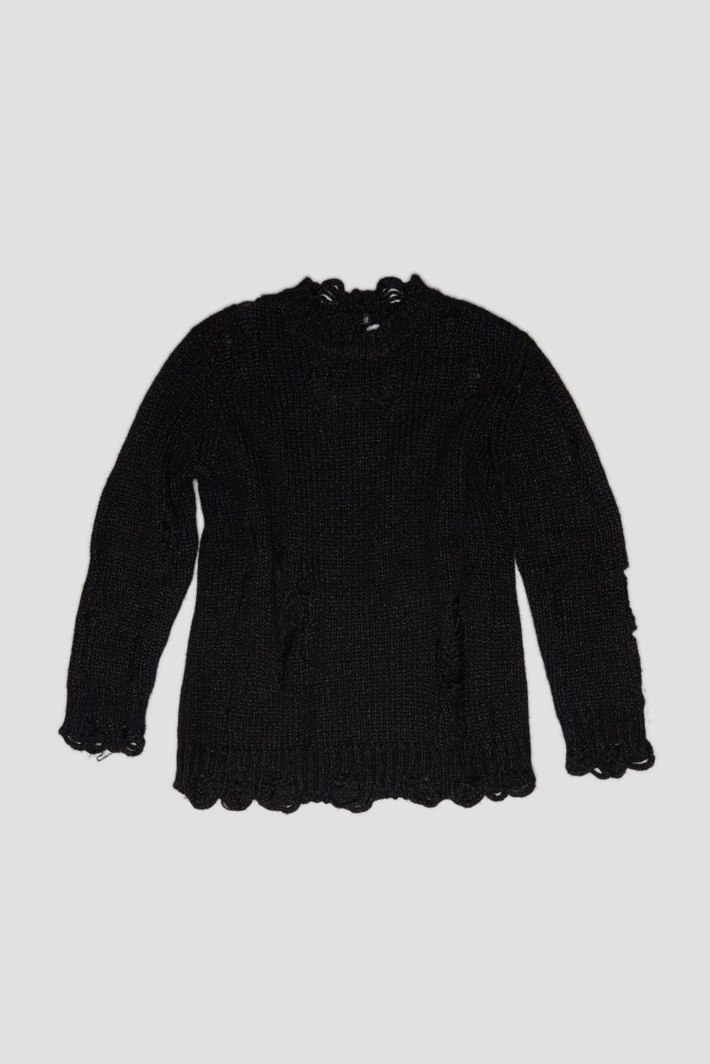 r13 grunge sweater black glitter 38531244753065