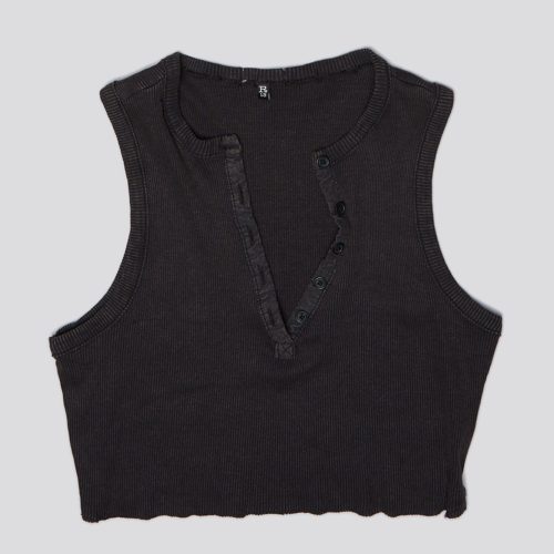 r13 henley tank washed black 38953987932329