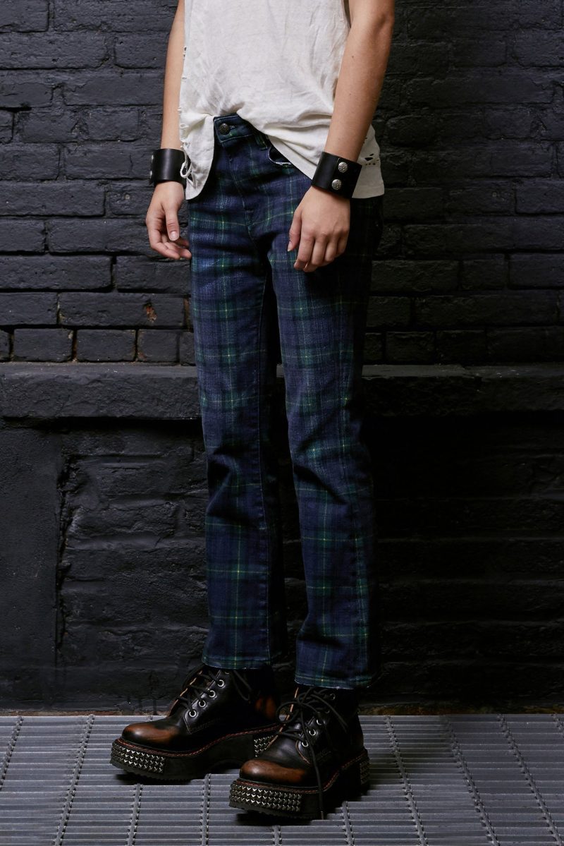 r13 kick fit printed tartan 36707735306409