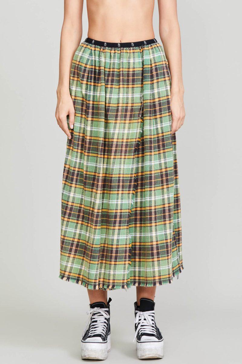 r13 kilt skirt green plaid 37264593649833