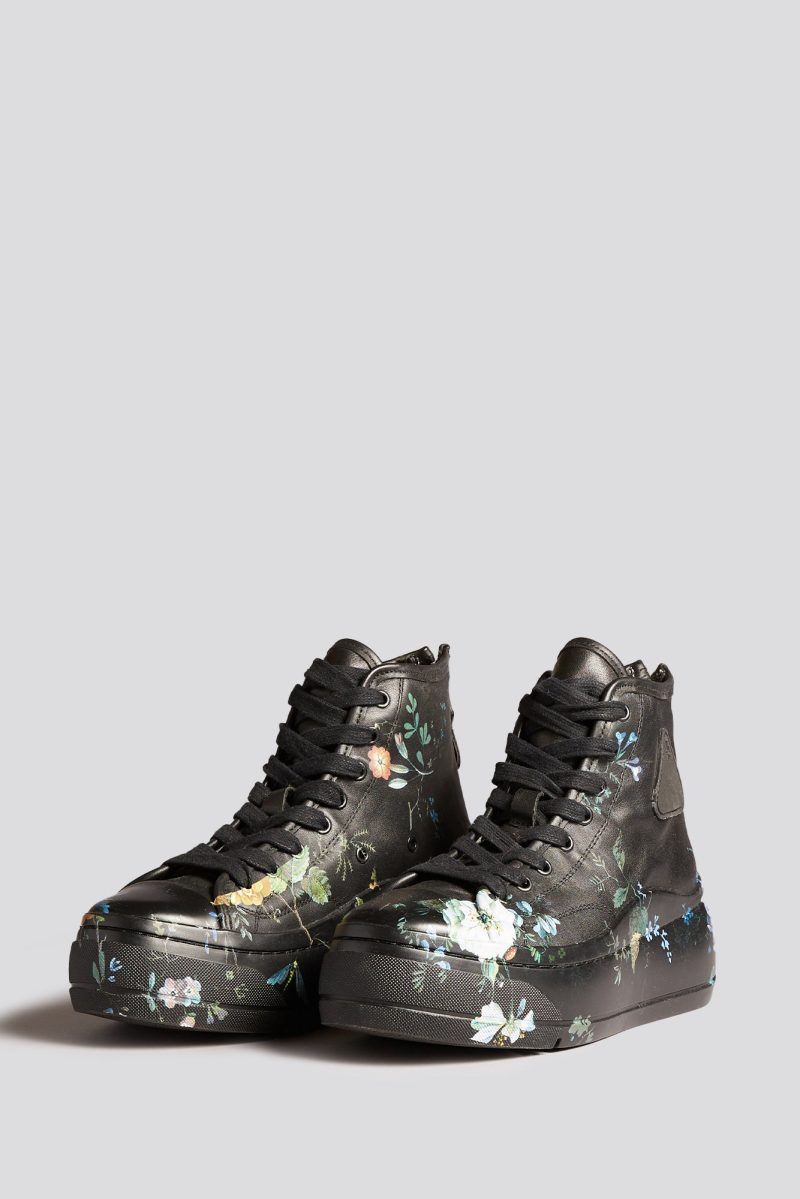 r13 kurt high top sneaker blackout leather floral 39781477810345