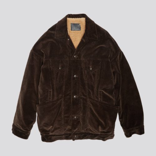 r13 lacey trucker jacket dark chocolate corduroy 40223663751337