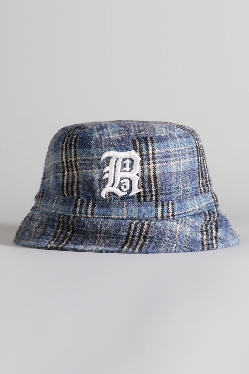 r13 layered bucket hat blue plaid 36190658789545