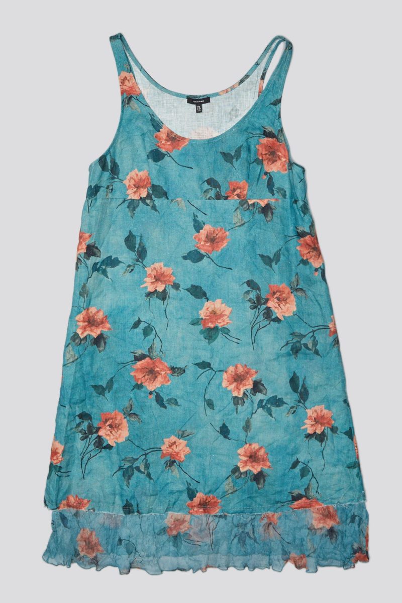 r13 layered flounce tank slip blue floral 38951856701609