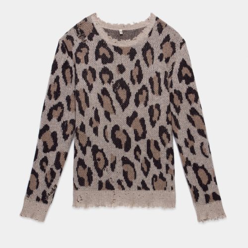 r13 leopard cashmere crewneck sweater 32494413021353