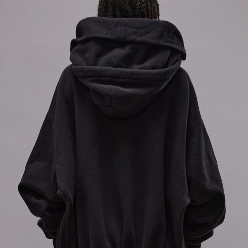 r13 lillian oversized sweat parka black fleece 40112871801001