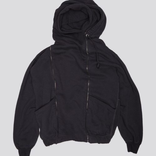 r13 lillian oversized sweat parka black fleece 40114201264297