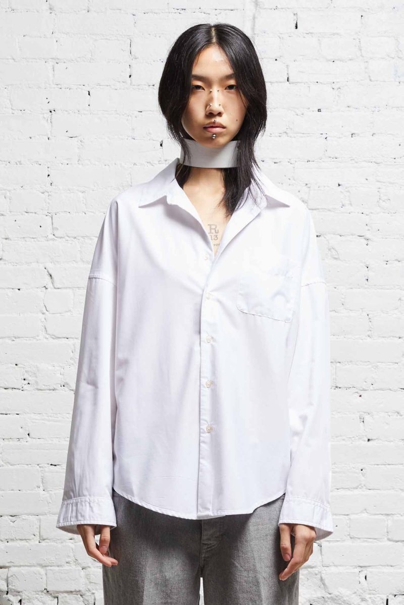 r13 long sleeve button up white 37974808002729