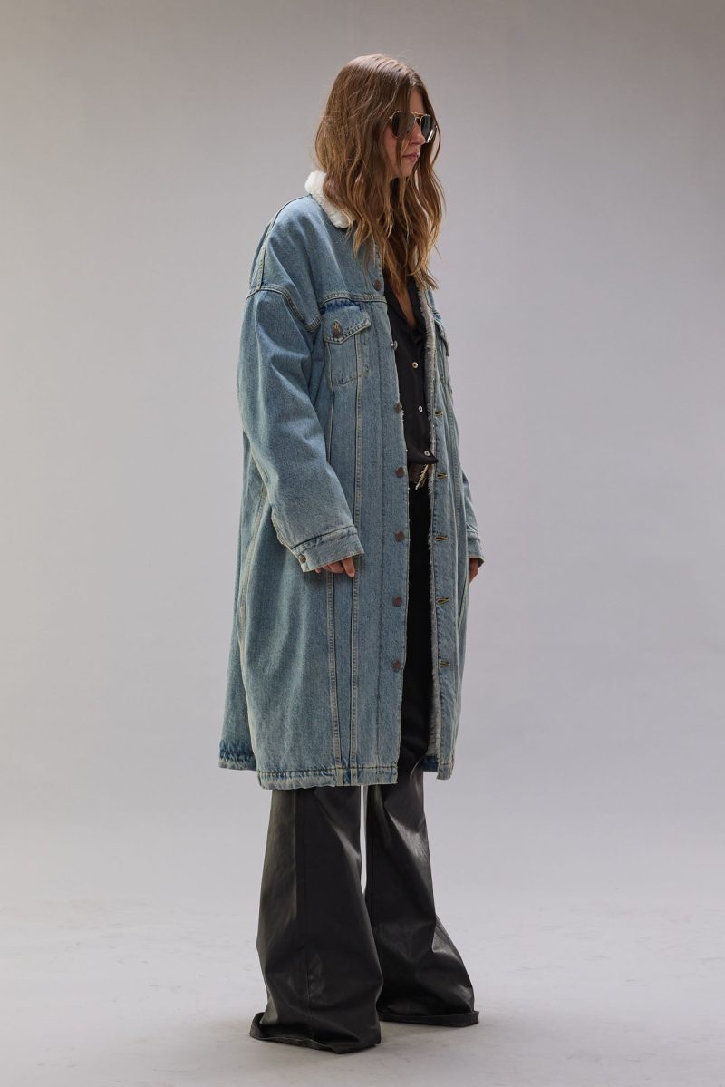 r13 lyle trucker coat slate blue 40679256981673