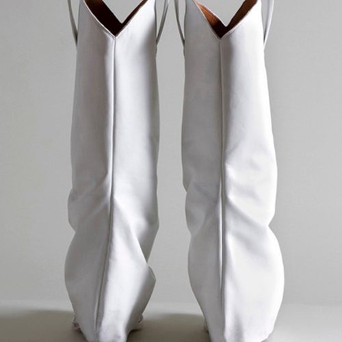 r13 mid cowboy boots with sleeve white 36350473699497