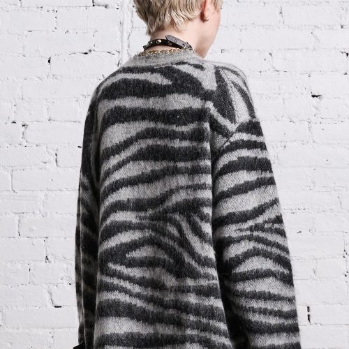 r13 mohair boyfriend cardigan zebra jacquard 38642291638441