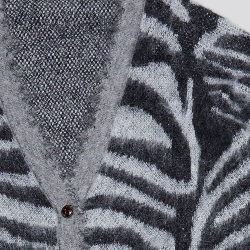 r13 mohair boyfriend cardigan zebra jacquard 38642291703977