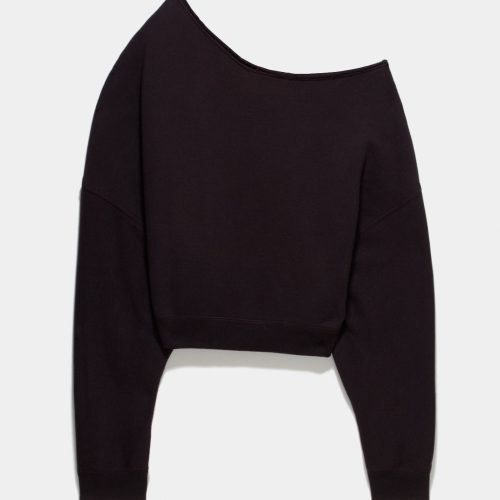 r13 off shoulder patti sweatshirt black 40914006868137