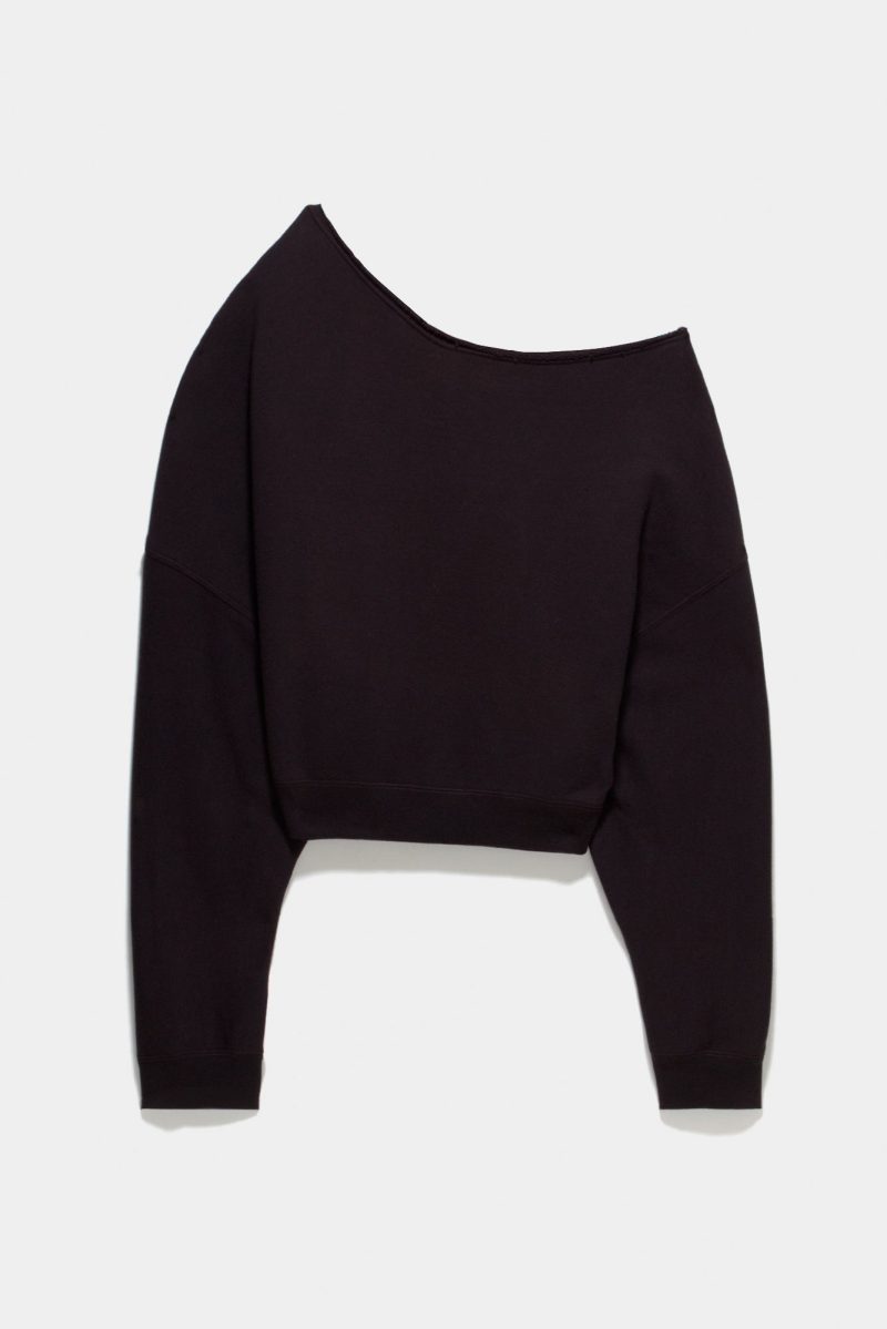 r13 off shoulder patti sweatshirt black 40914006868137