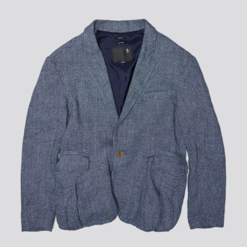 r13 oversized bellow pocket blazer light indigo 38947029123241