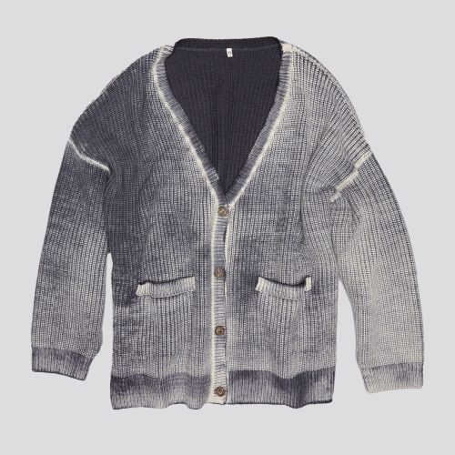 r13 oversized cardigan distressed black 39782750486697