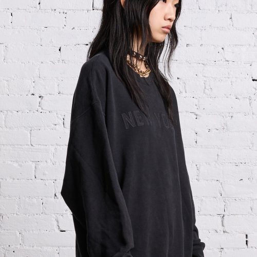 r13 oversized new york crewneck blackout 38642298323113