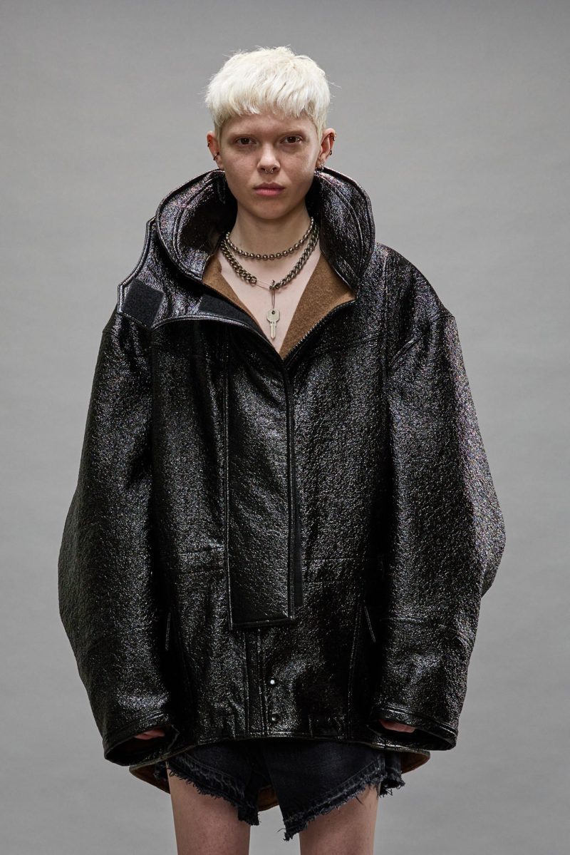 r13 oversized parka dark shine 39790926823593